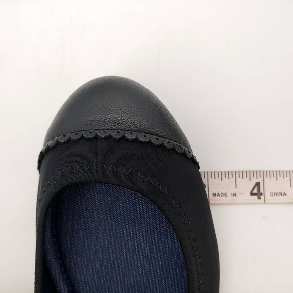 Jack Rogers Womens Bree Ballet Flats Shoes Black Slip On Cap Toe 5.5 M New - Picture 7 of 10